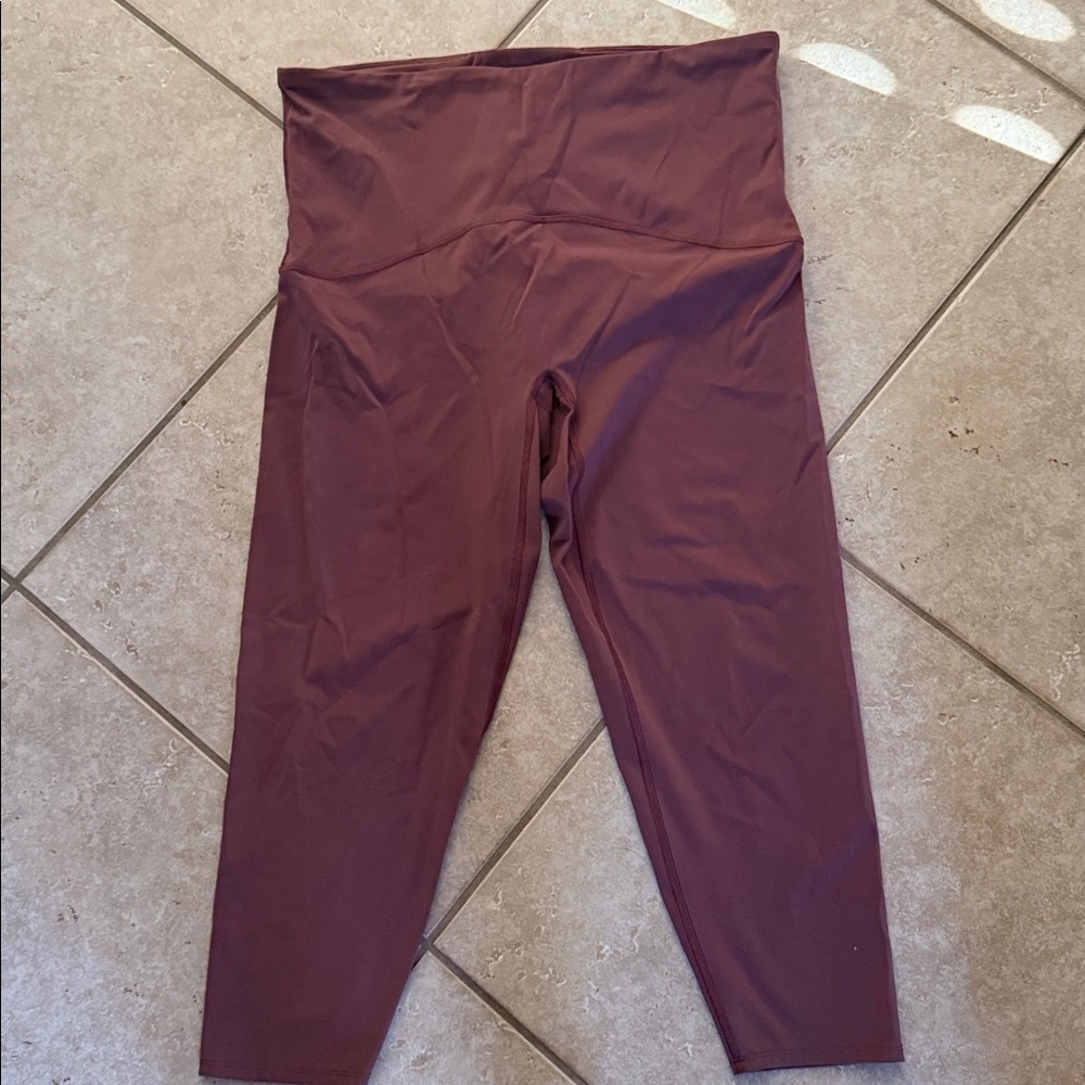 SPANX Deep Red High-Waist Leggings